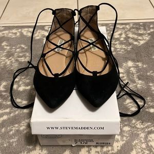 Steven madden point toe strap ballet shoe